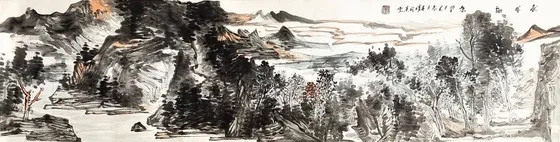 张世靖 山水 镜片